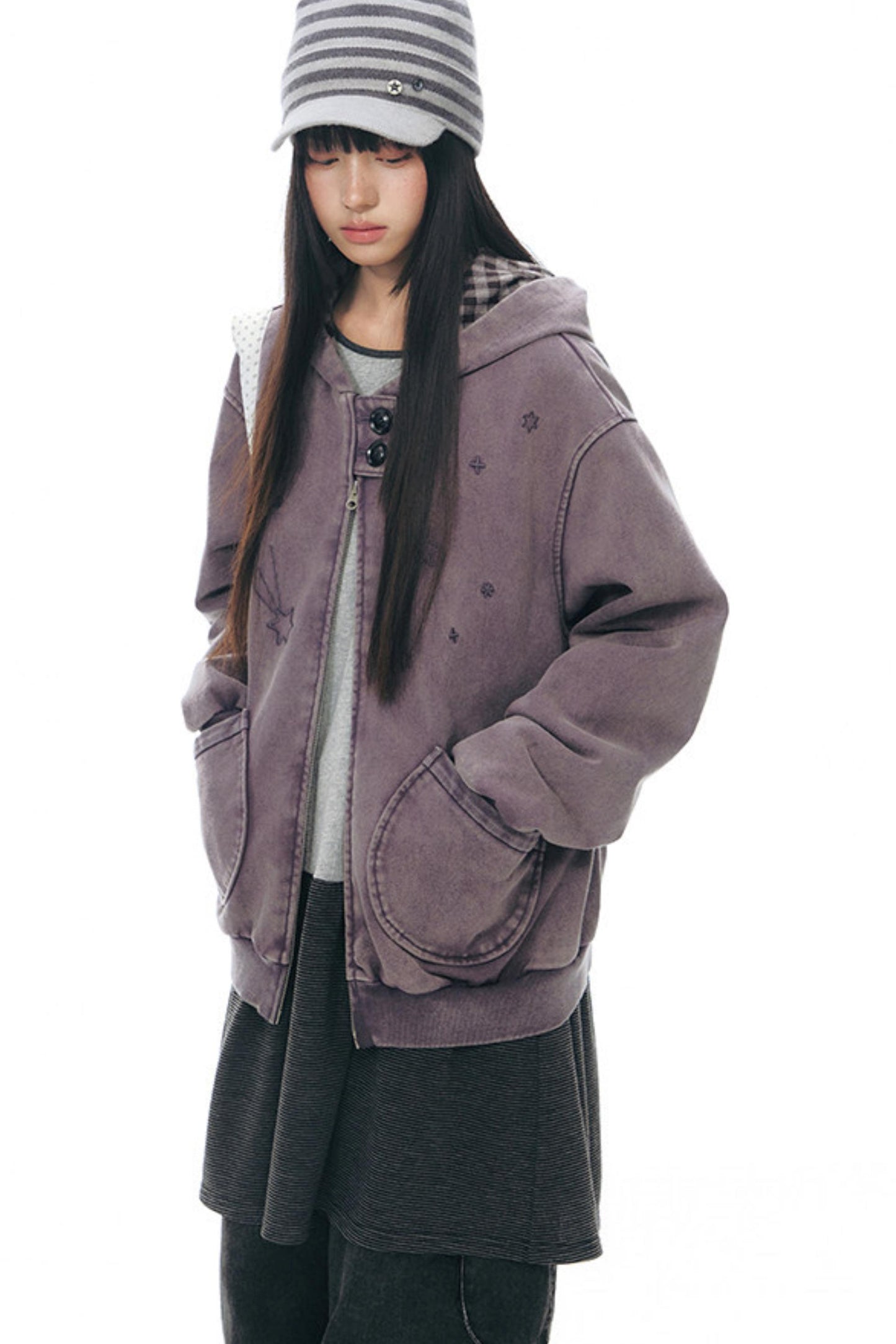 Striped Knit Baseball Cap