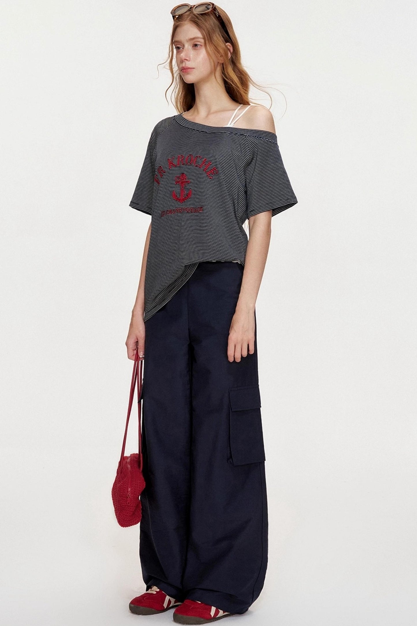 Navycore Knitted Striped T-shirt