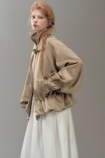 Genesis Woven Stand-Up Collar Trench Coat