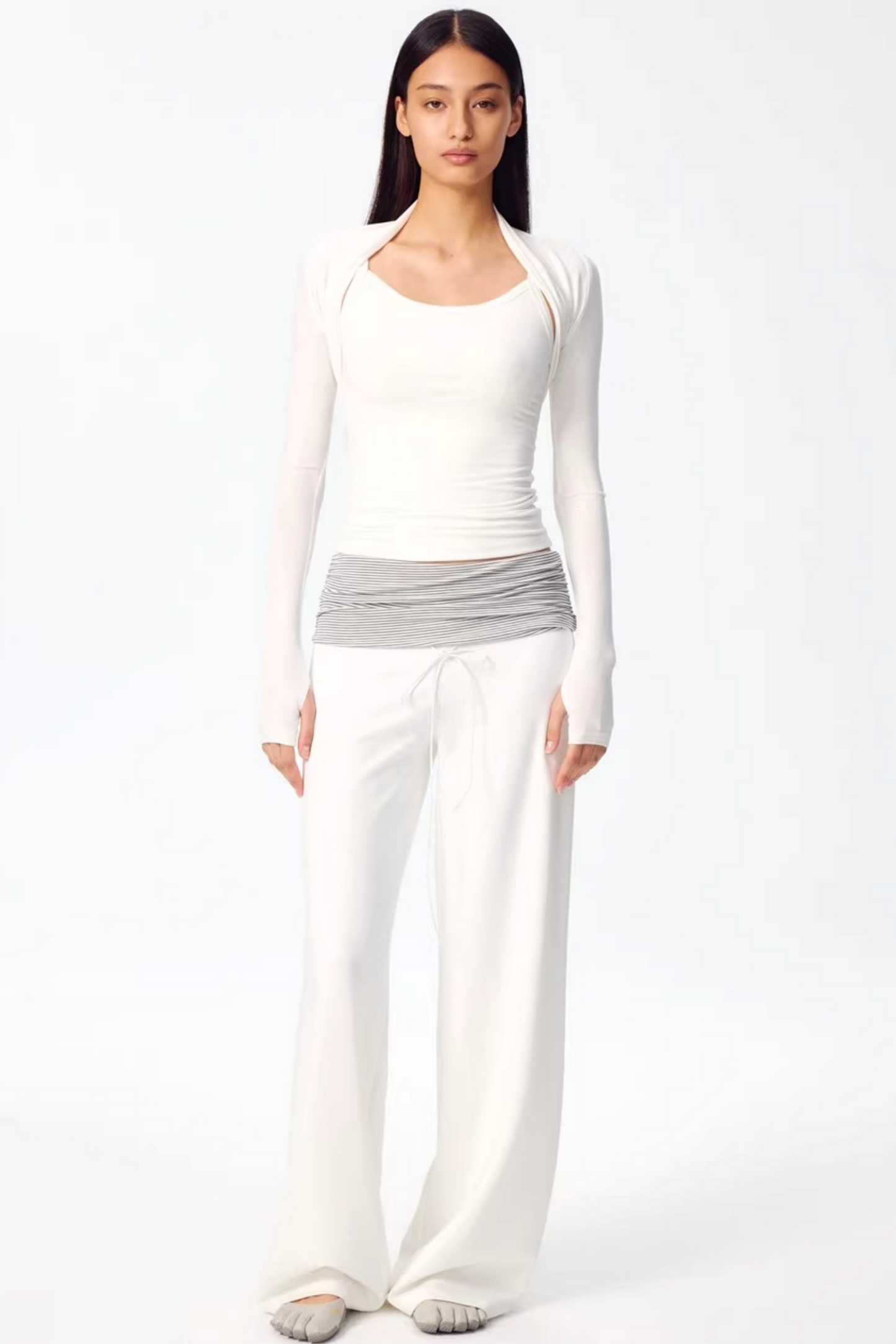 Color-Blocked Striped Sweatpants