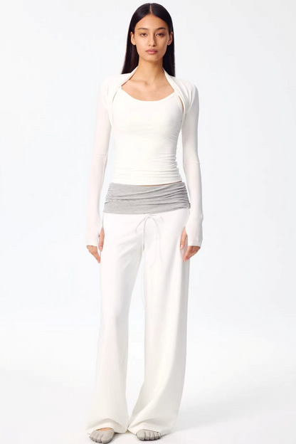 Color-Blocked Striped Sweatpants