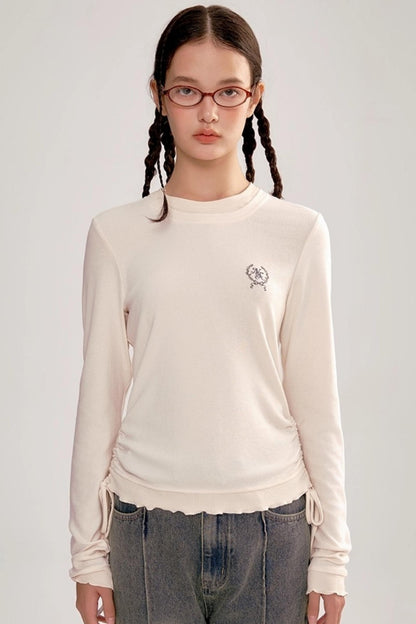 Contrasting Slim Long-Sleeved Top