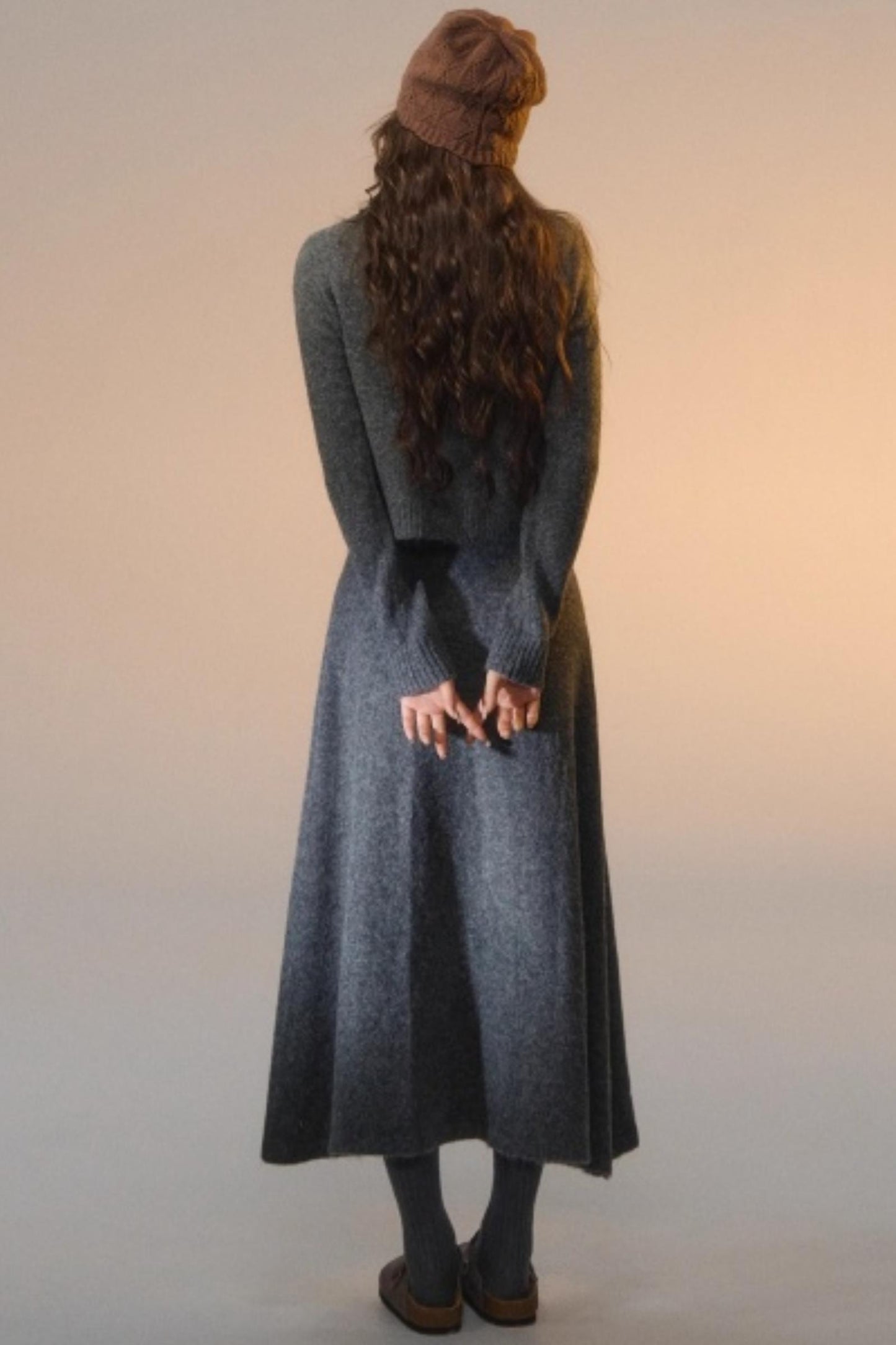 Floral Velvet Diamond Vest Skirt Set-Up