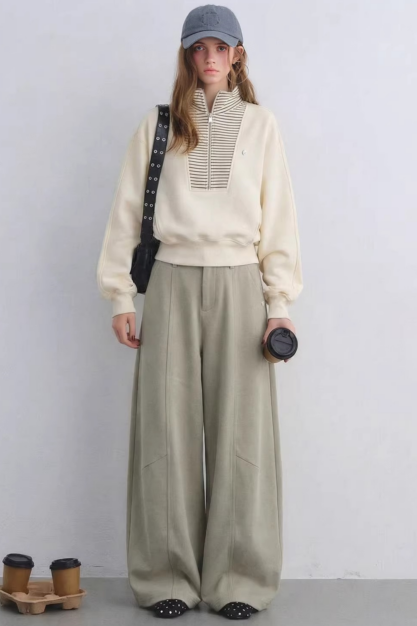 High-Waisted Drapey Suit Pants