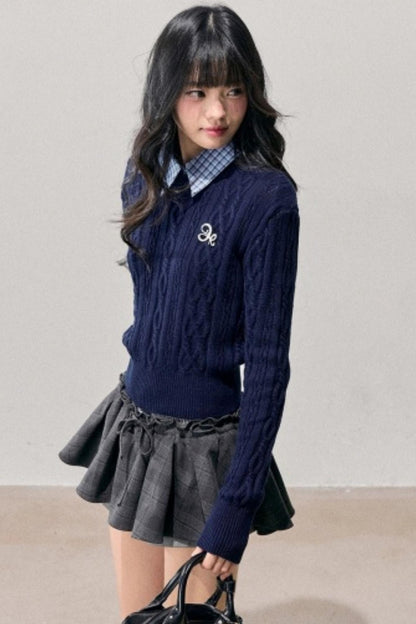 Unfinished Poem Plaid Sweater