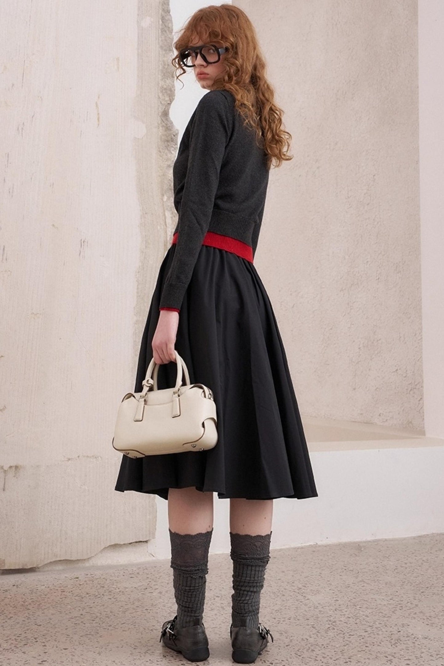 Three-Dimensional Pleated Skirt