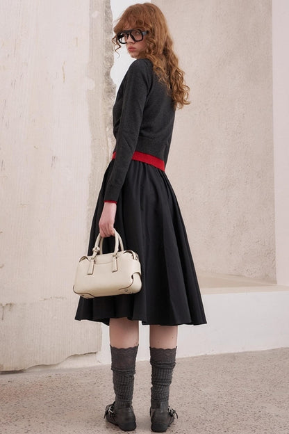 Three-Dimensional Pleated Skirt