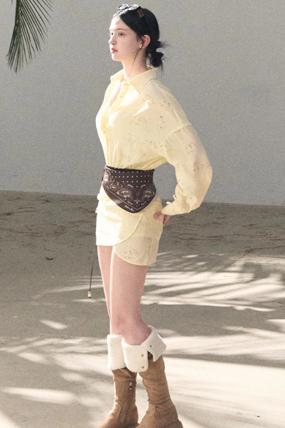 Jacquard Silk Dress Scarf Set