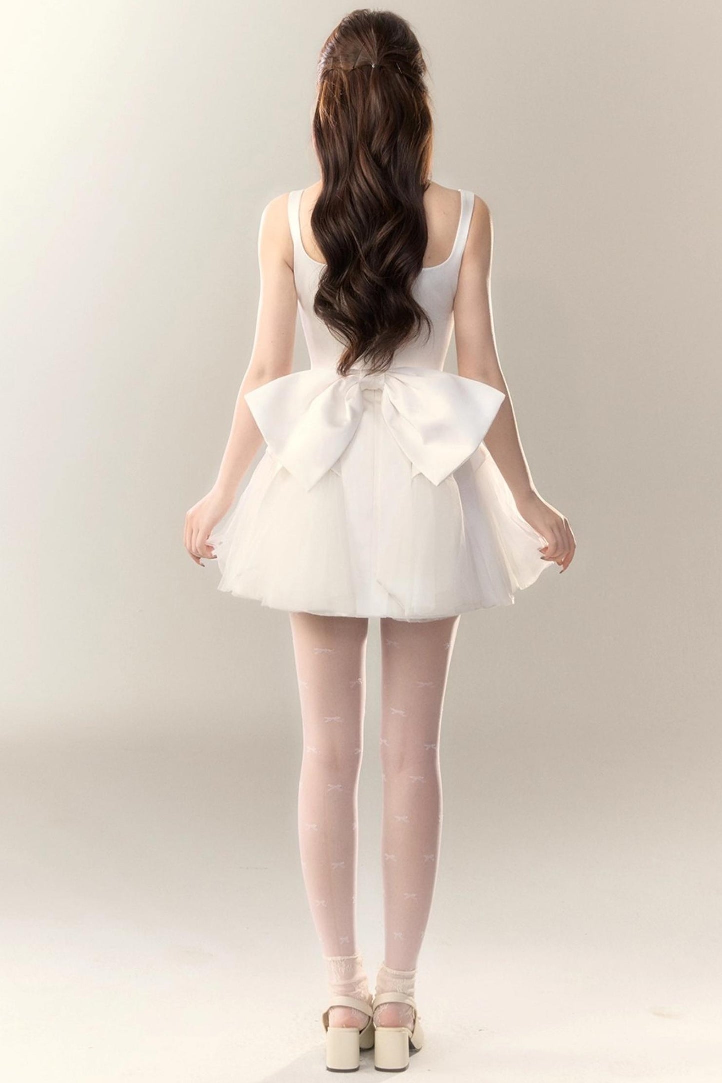 Swan Dance Mesh Panelled Slip Dress