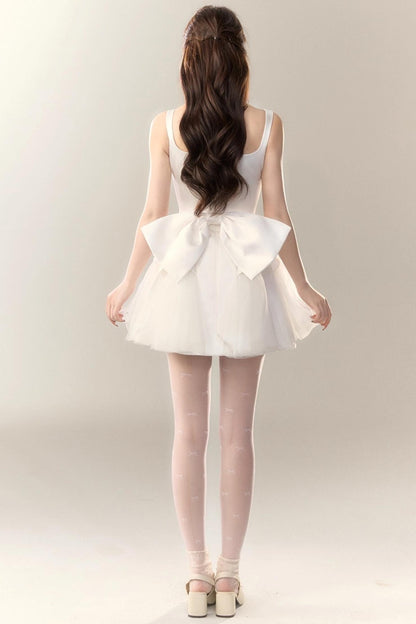 Swan Dance Mesh Panelled Slip Dress