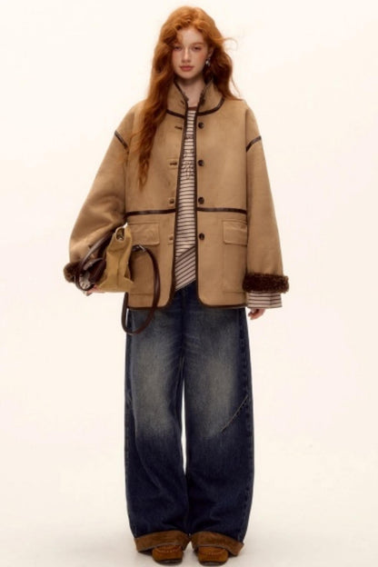 Reversible Suede Lambswool Jacket