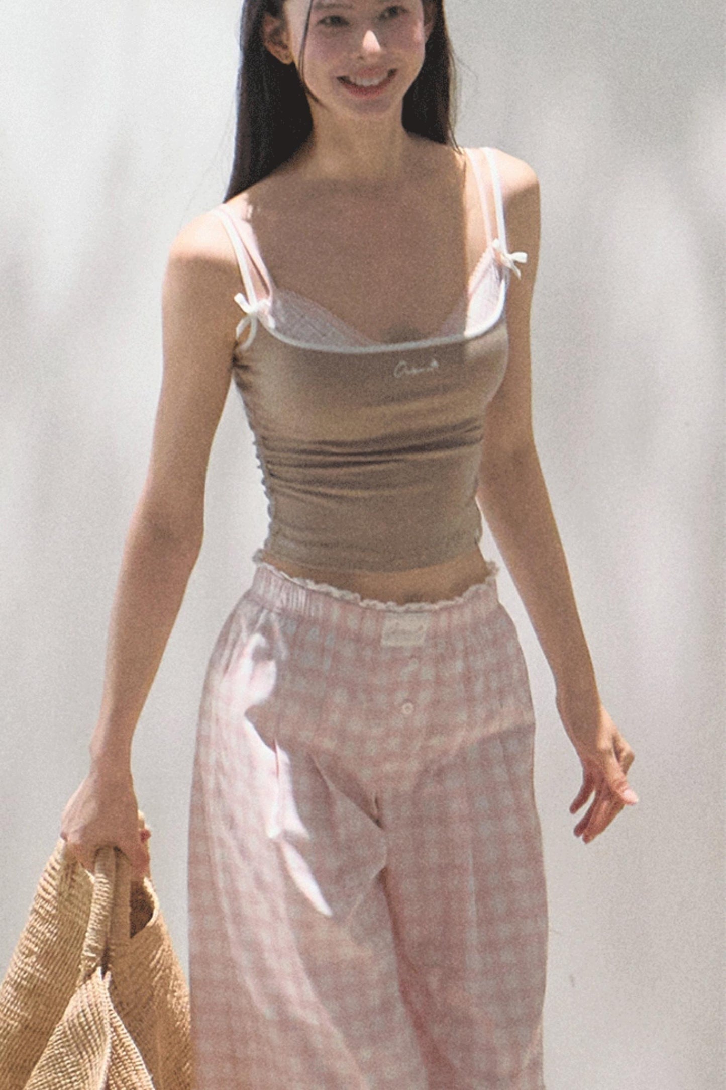 Wide-Leg Tencel Hemp Pants Set-Up