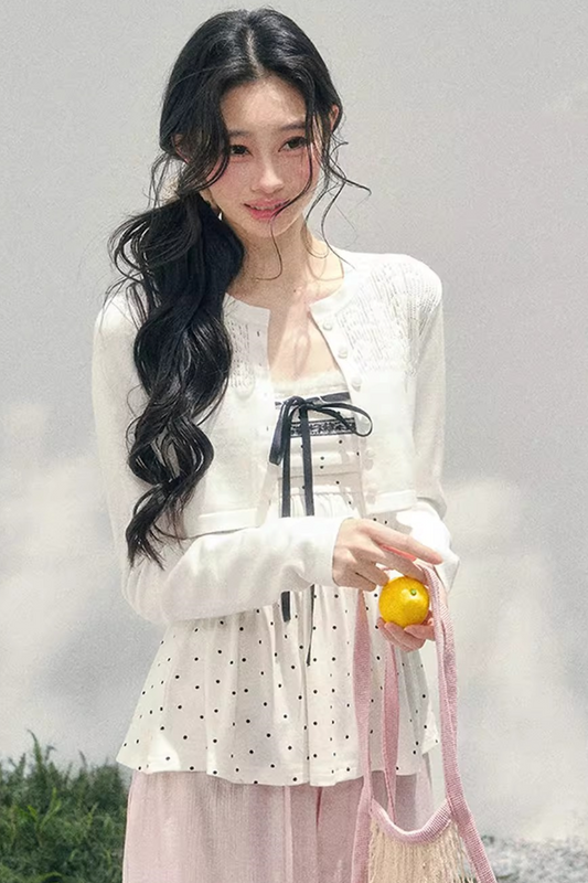 Polka Dot Lace Top Set-Up