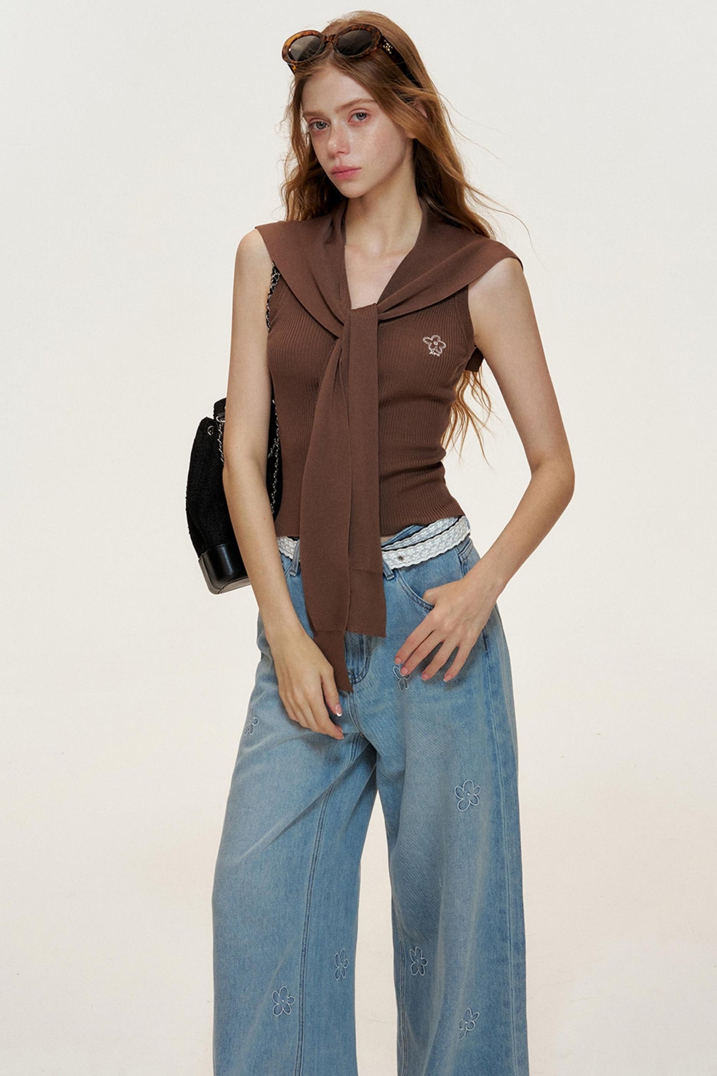 Navycore Tencel Yarn Cape Set