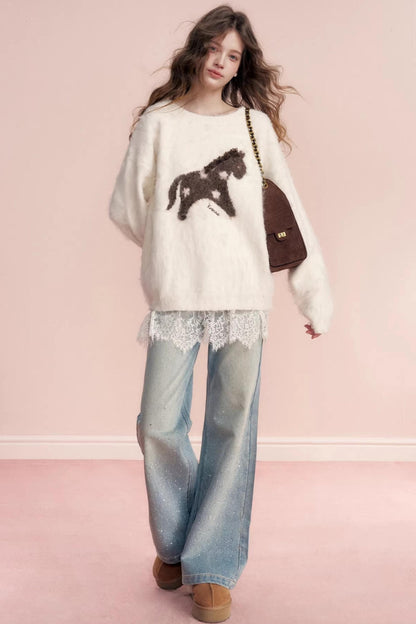 Floral Wool Jacquard Sweater