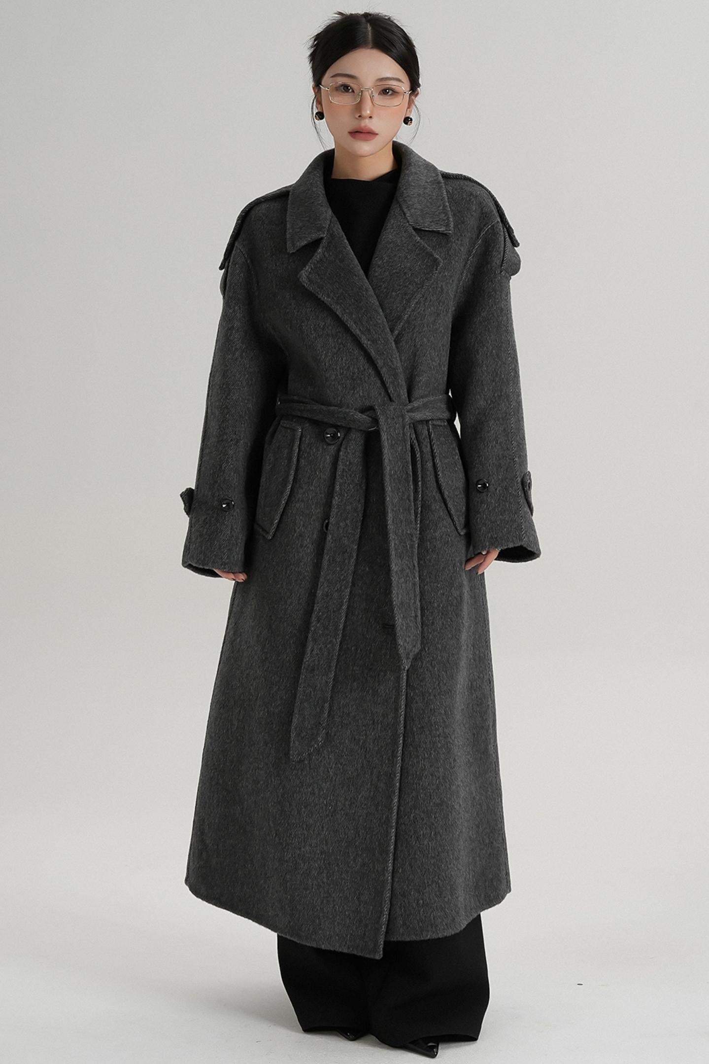 Premium Tailored Wool Blend Coat