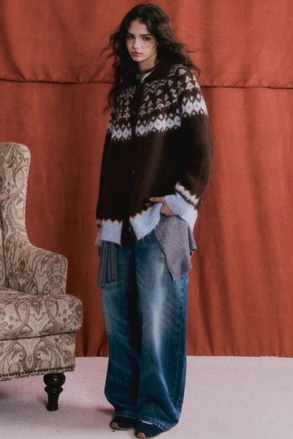 Solid Knit Lace-Up Shawl