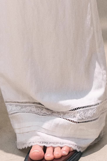 Lyocell Linen Hollow-Out Matching Set