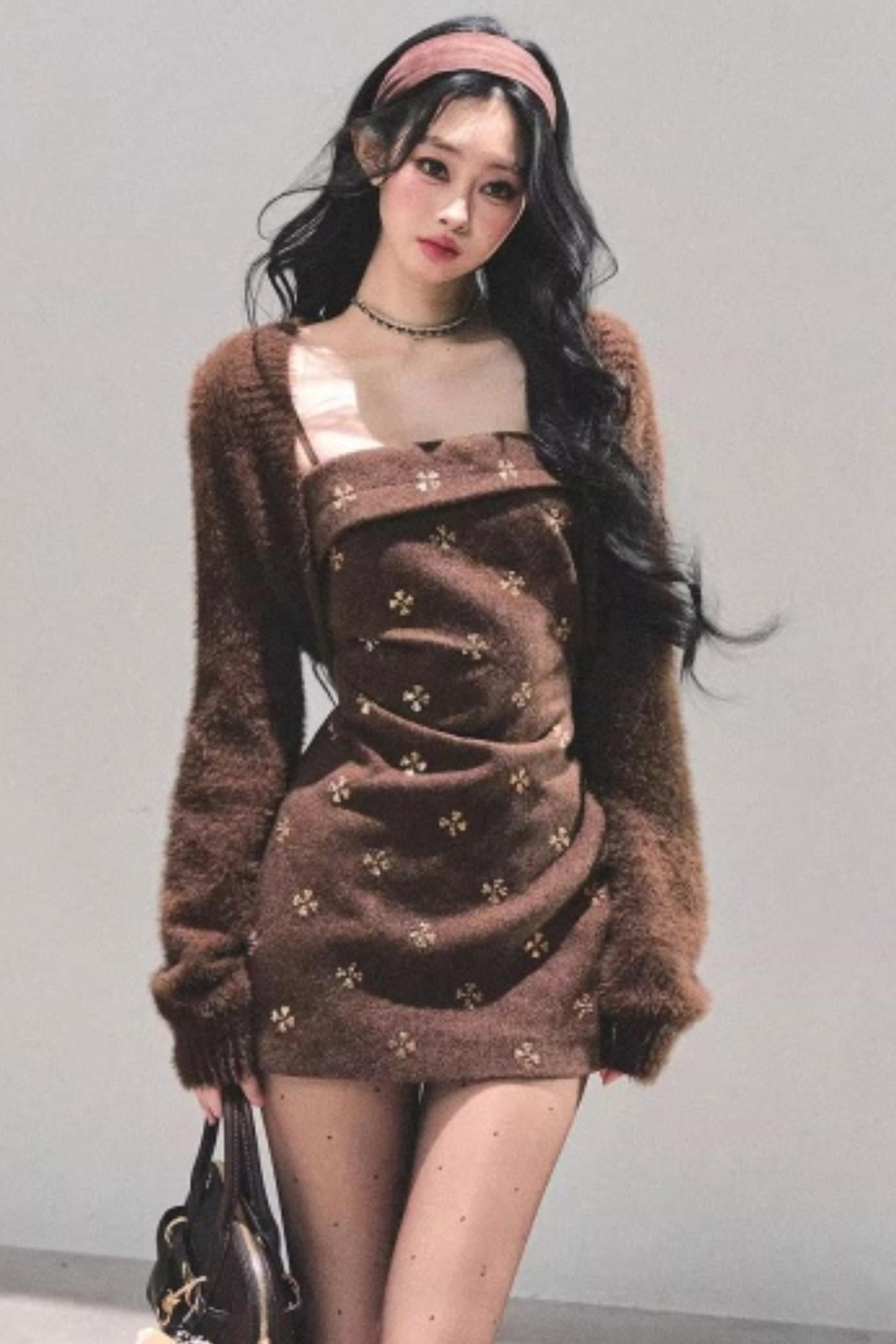 Hibiscus Knit Sweater Coat