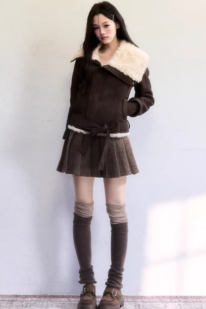 High-Sense Fur Collar Coat