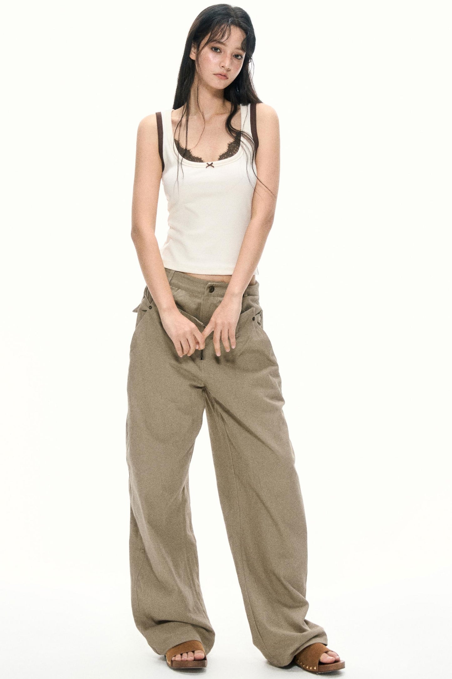 Layered Look Strap Vest