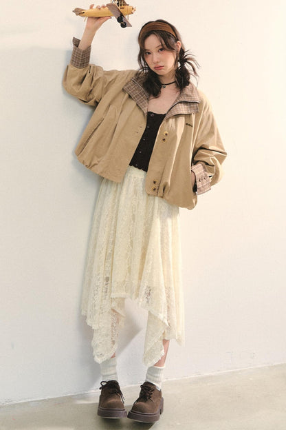 Patchwork Cocoon Jacket Set-Up