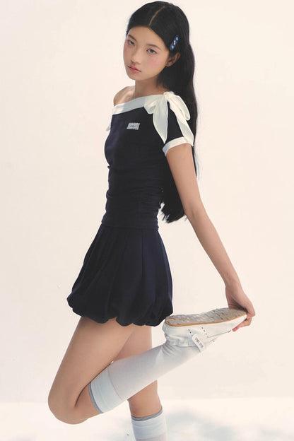 One-Shoulder Shaping T-Shirt