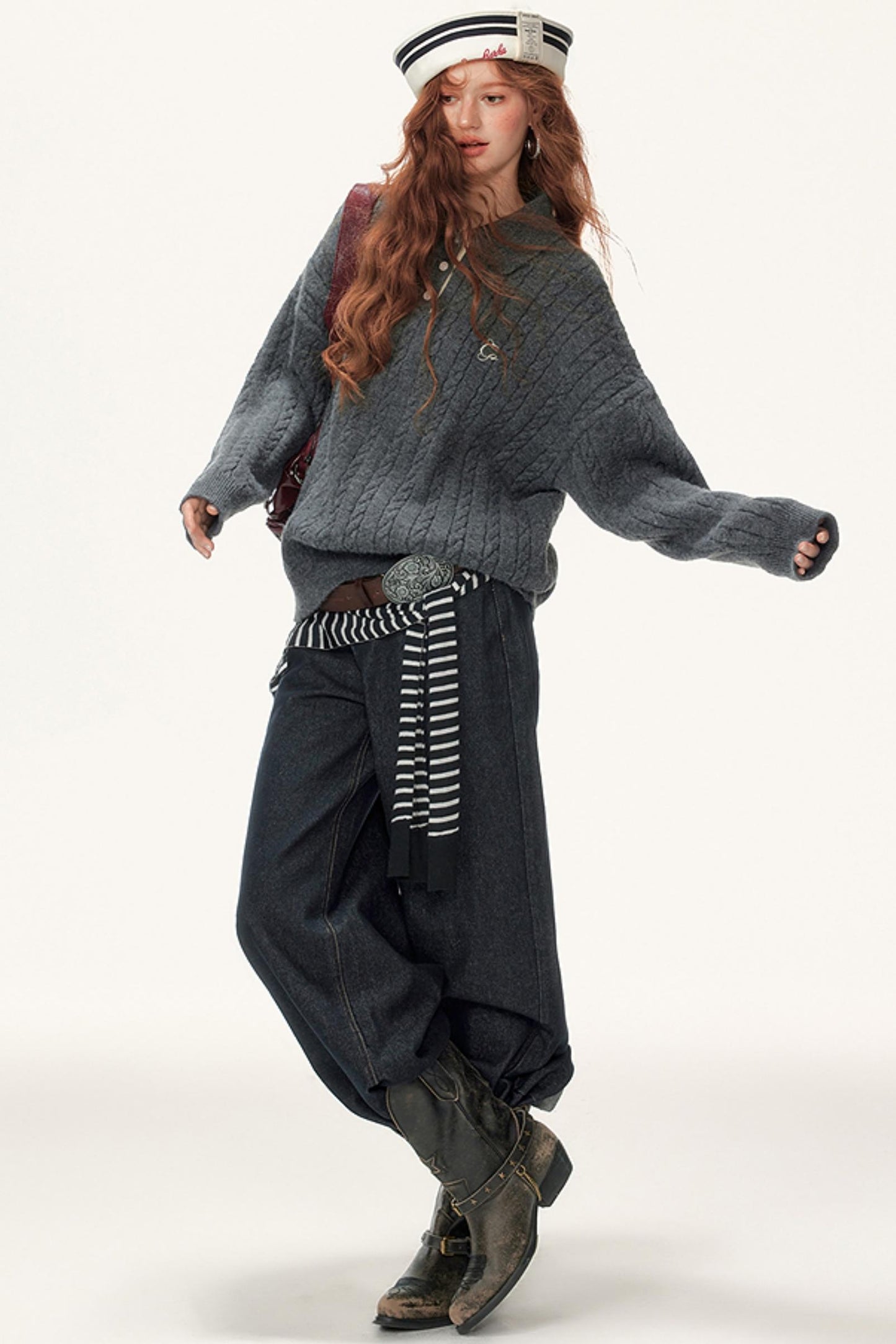 Winter Cable Knit Top