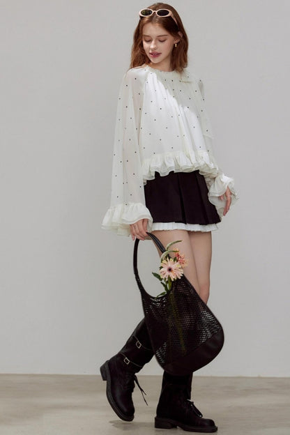 Autumn Ruffled Chiffon Shirt