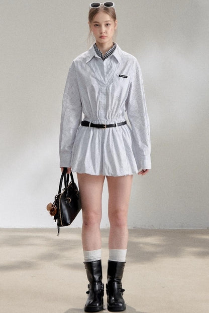 Sweater Shawl Plaid Shirt Dress