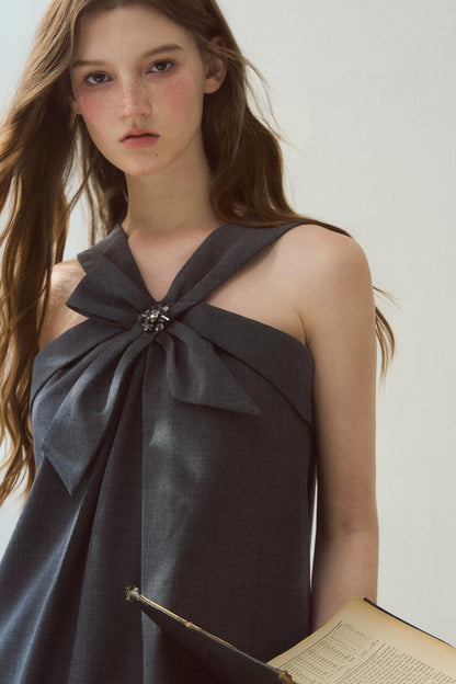 Southern French Gray A-Line Dress