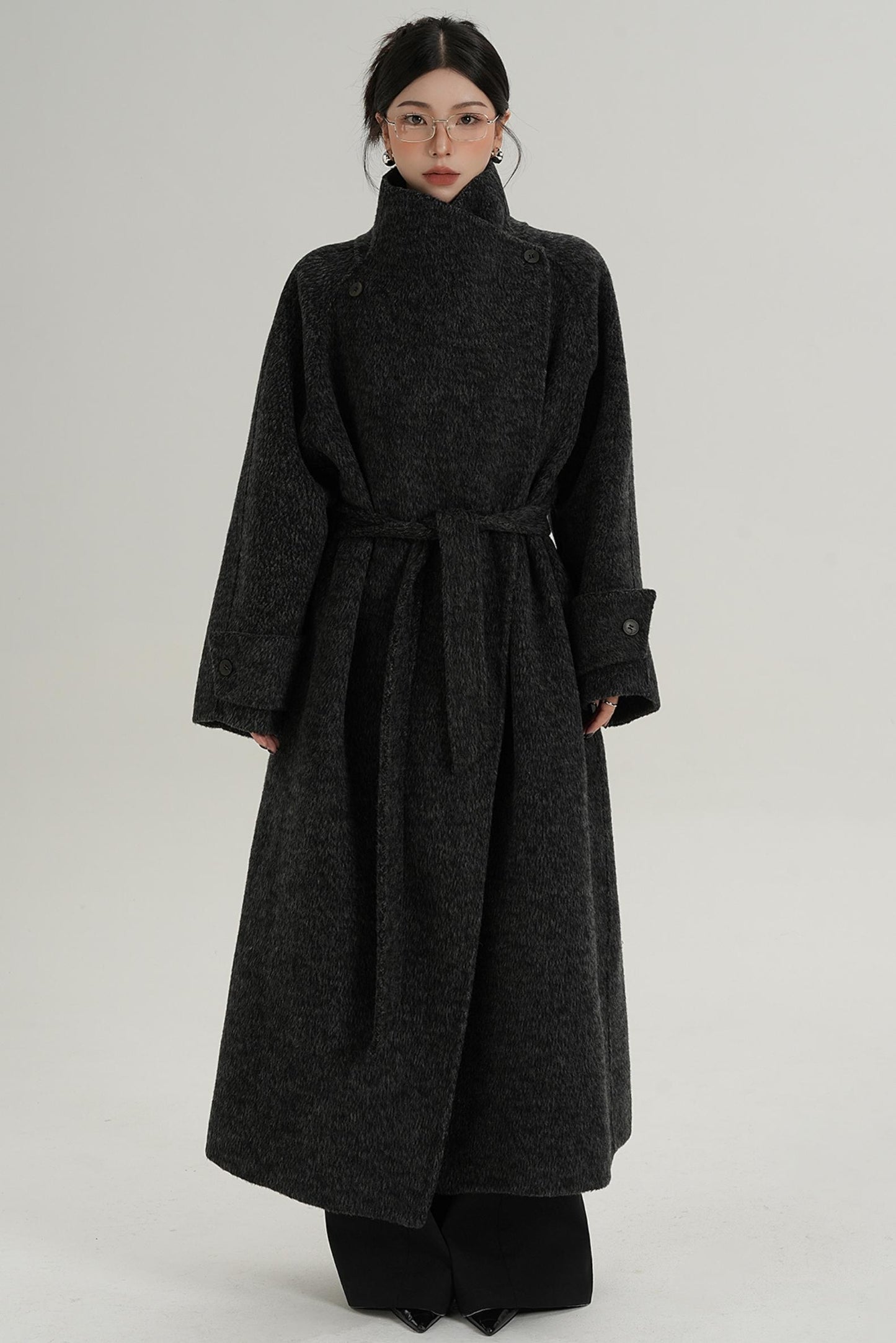 Stand-Up Wool Coat