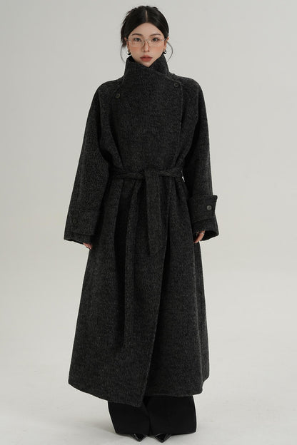 Stand-Up Wool Coat