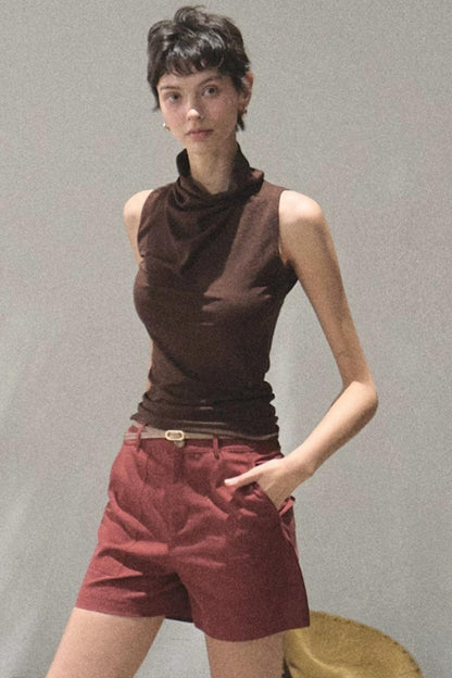 Fließende Twilight-Lyocell-Neckholder-Weste
