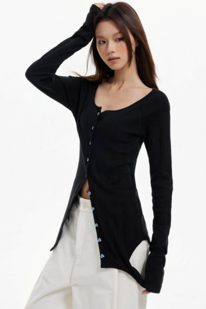 Slim Two Wear Cardigan Top