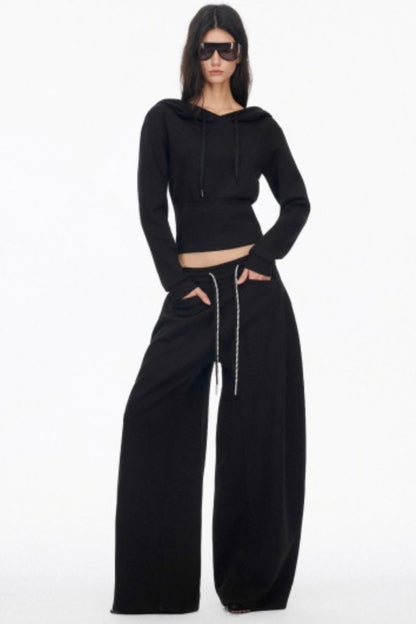 Classic Wide-Leg Fleece Sweatpants