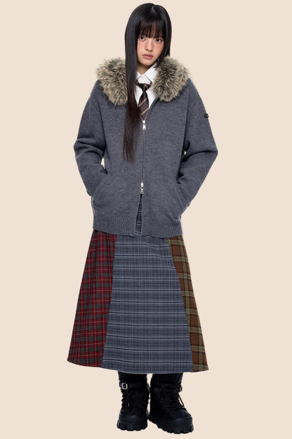 Autumn Drape Midi Skirt