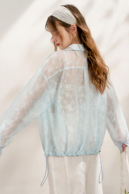 Lace Color-Block Jacket