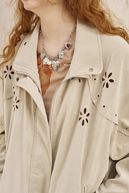 Stand-Up Leather Jacket