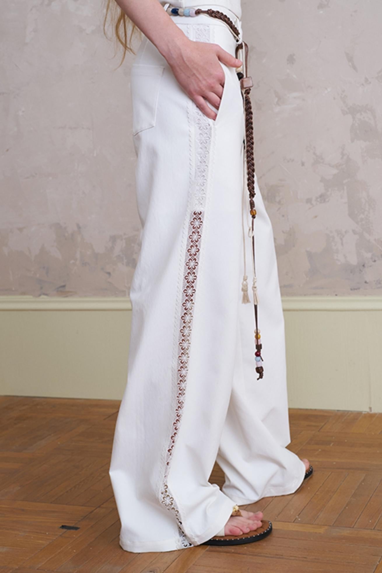 Summer Lace-Up Casual Pants