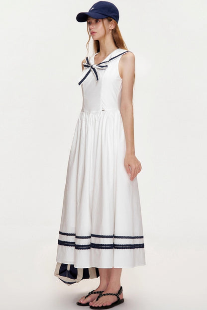 Navy Core Cotton Maxi Dress