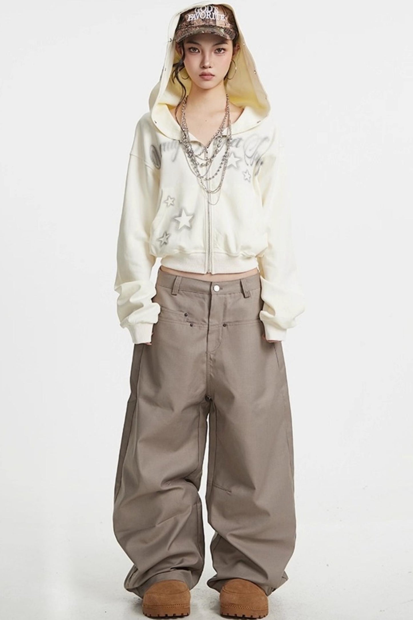 Lazy Zipper Hooded Jacket