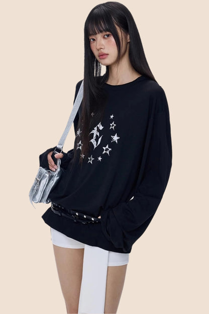 American Star Print Long Sleeve T-Shirt