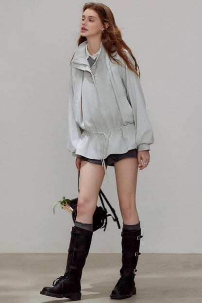 Autumn Draped Silhouette Trench Coat