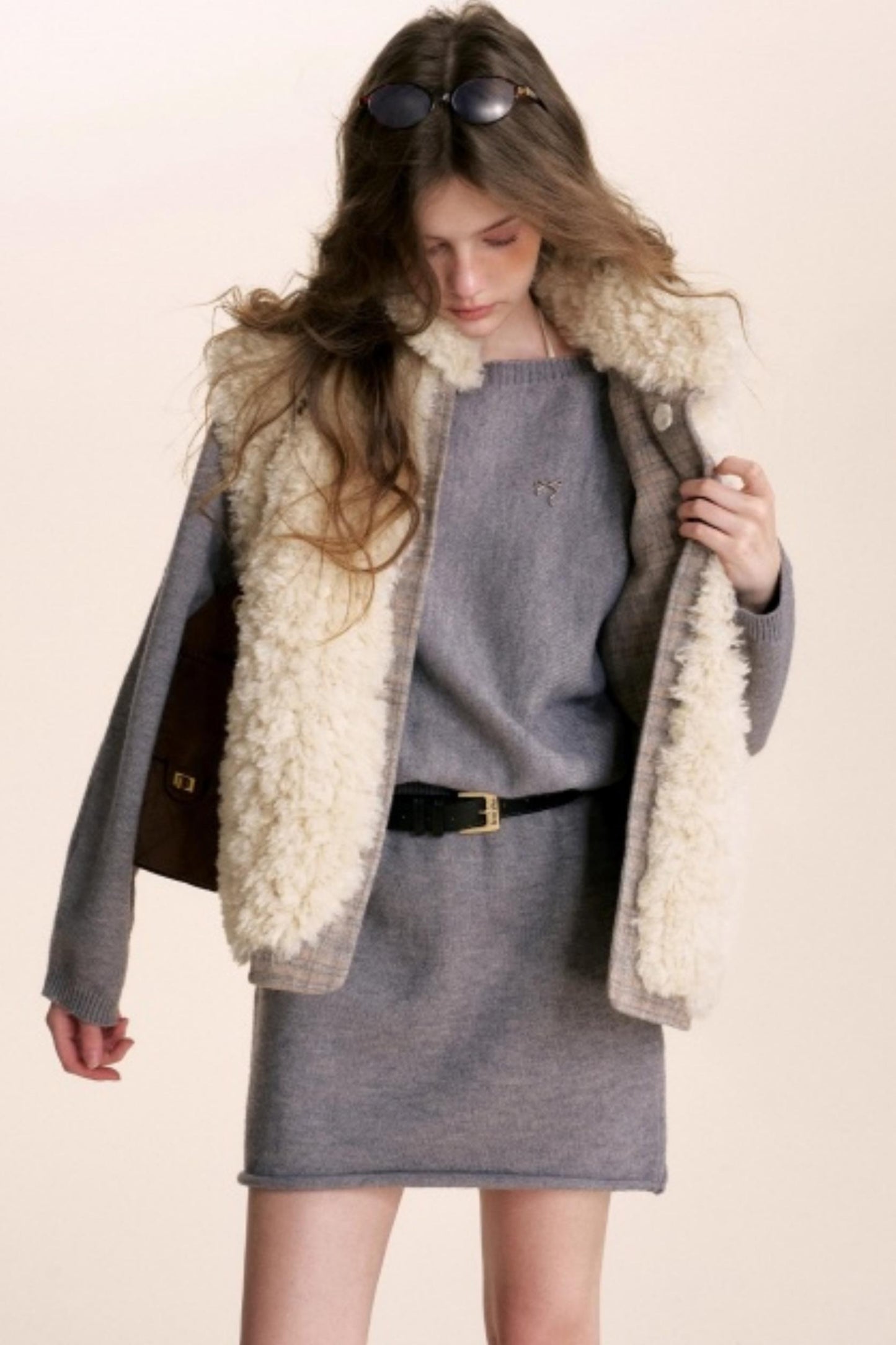 French Knit Off-Shoulder Dress