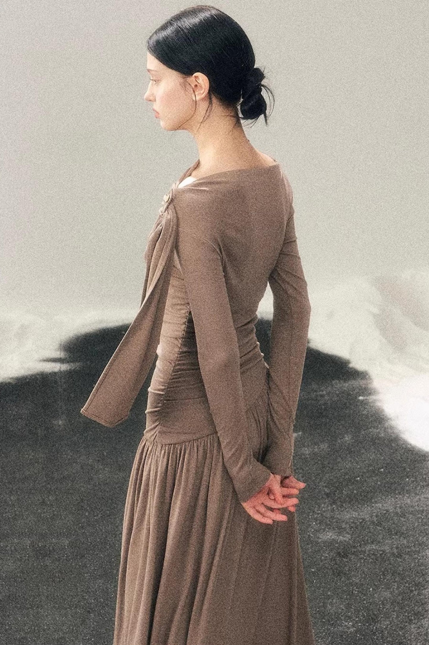 Ribbon Bodycon Winter Dress