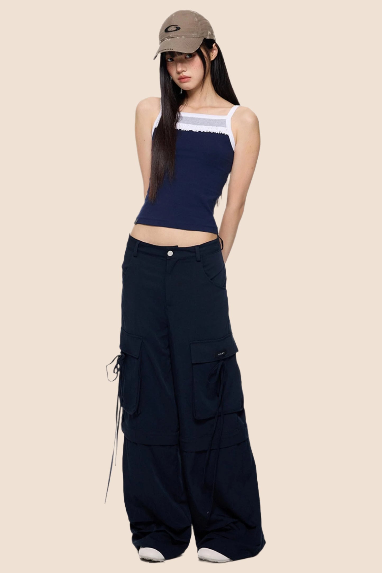 Removable Wide-Leg Slacks