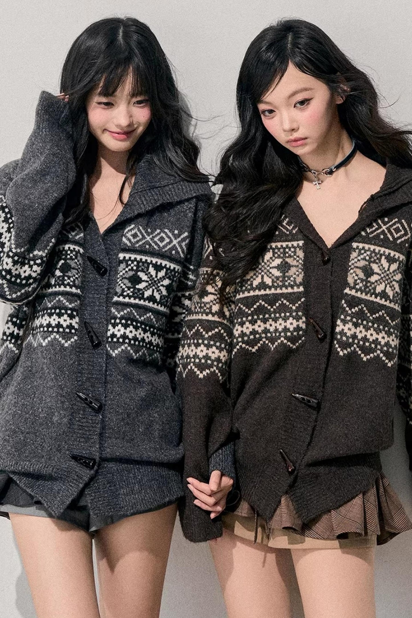 Fair Isle Duffle Cardigan