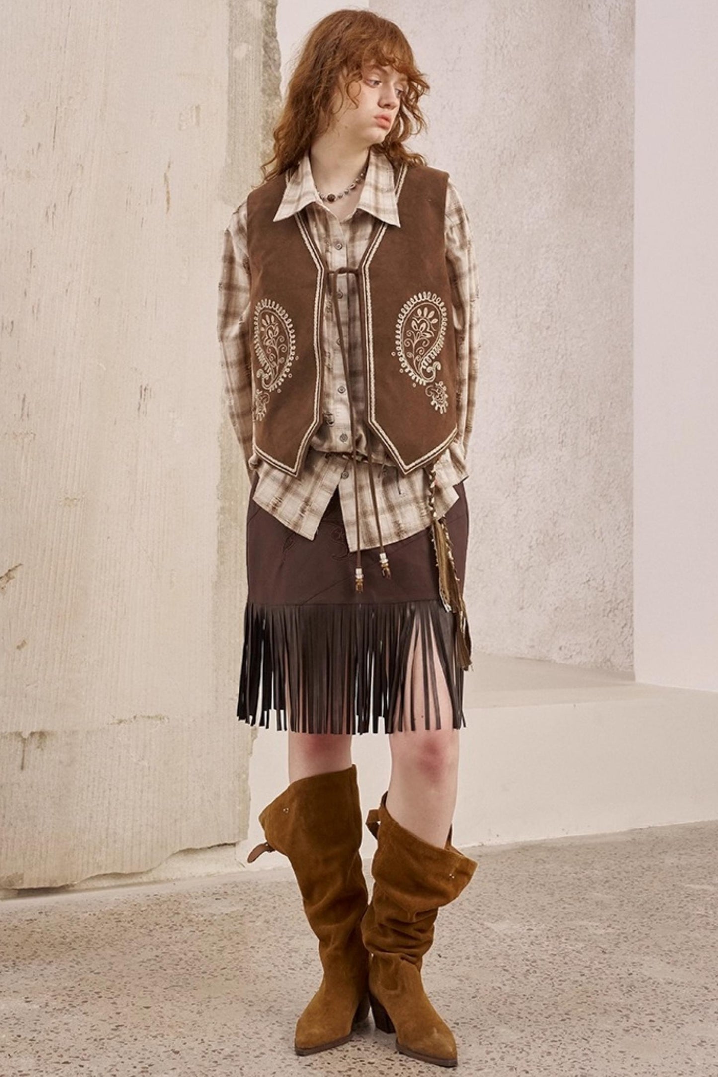 Vintage Distressed Plaid Shirt