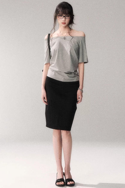 Off-Shoulder Stretchy Summer Top